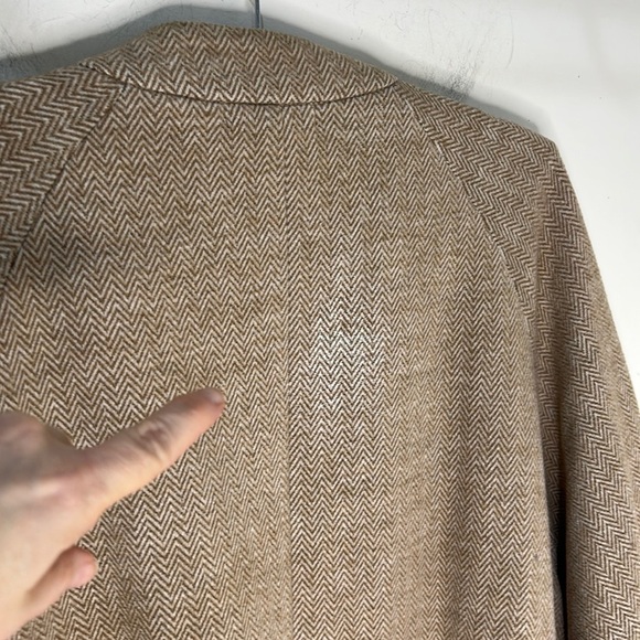 MADEWELL Stanza Herringbone Coat Wool Blend Camel Color Size XL - Picture 14 of 16